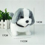 Peluche interactive dog robot - husky sib�rien jouet interactif - chien qui marche aboie et roule - gris ...
