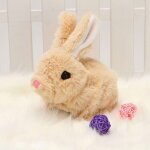 Peluche interactive lapin robot - robot animal en peluche - jouet interactif - lapin marron qui marche ...