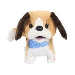 Peluche - jeux 2 momes - galipette - chien - marron et bleu