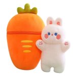Peluche lapin de p�ques avec cachette zipp�e pour carotte parfaite pour les cadeaux cr�atifs danniversaire ...