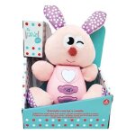 Peluche lapin - tachan - lumi�res et sons - texture douce - boutons interactifs