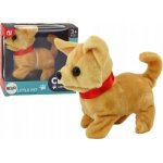 Peluche - leantoys - 17597 - chien interactif - beige - 3 ans et plus - aboiements