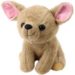Peluche - leantoys - chihuahua - beige - 22 cm - pour enfants � partir de 3 ans