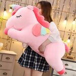 Peluche licorne 70 cm - doudou gant pour enfants - jouet doux et mignon - cadeau dcoratif chambre fille ...