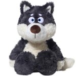 Peluche loup gris doux moelleux 40 cm - kettys� poup�e jouet enfant b�b� qualit� premium