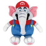 Peluche super mario wonder - together plus - mario �l�phant 27 cm - multicolore - licence nintendo
