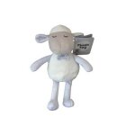 Peluche mouton konimpex bv 34 cm blanc gris bras jambes n?ud et int�rieur des oreilles � motifs blanc ...
