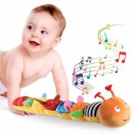 Peluche musicale pour bb en forme de chenille - jouet en peluche doux pour bb avec froissement multisensor ...