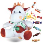 Peluche vache et son assortiment de 20 chocolats kinder celebrations daim