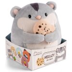 Peluche - nici - hamster shai - 16 cm - gris - collection super mochi