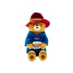 Peluche ours paddington avec son manteau et sa tasse 37 cm - set doudou enfant + carte offerte - dessin ...