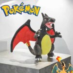 Peluche pokmon dracaufeu shiny noir