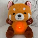 Peluche qui respire panda roux musicale et lumineuse ? veilleuse b�b� ? sons apaisants label