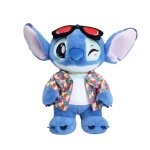 Peluche stitch 30 cm ? dition t avec chemise fleurie et lunettes ? peluche douce dcorative pour enfant ...
