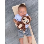 Peluche - twinky - singe cuddle - 15 cm - marron - pour bébés et tout - petits Peluche - twinky - singe cuddle - 15 cm - marron - pour bébés et tout - petits