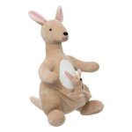 Peluche xl kangourou  blake  h63cm beige - atmosphera createur d'interieur - beige