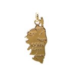 Pendentif carte de corse en plaqué or 750 / 18carats Pendentif carte de corse en plaqué or 750 / 18carats