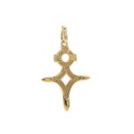 Pendentif croix du sud en plaqu or croix dagades agadez seul