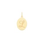 Pendentif eds jewels femme or 375 / 1000 lettre / initiale - l - 18mm * 10mm 37124