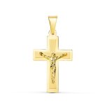 Pendentif - mdaille christ sur la croix or 18 carats 750 jaune - chaines offertes