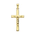 Pendentif - médaille christ sur la croix or 18 carats 750 jaune - chaine offerte - 18pch13520 Pendentif - médaille christ sur la croix or 18 carats 750 jaune - chaine offerte - 18pch13520