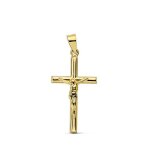 Pendentif - m�daille christ sur la croix or 18 carats 750 jaune - chaine offerte - 18pch13527