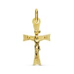 Pendentif - m�daille christ sur la croix or 18 carats 750 jaune - chaine offerte - 18pch16429