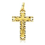 Pendentif - mdaille christ sur la croix or 18 carats 750 jaune - chaines offertes - 18pch16542