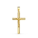 Pendentif - médaille christ sur la croix or 18 carats 750 jaune - chaines offertes - 18pch16814 Pendentif - médaille christ sur la croix or 18 carats 750 jaune - chaines offertes - 18pch16814