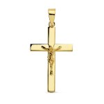 Pendentif - mdaille christ sur la croix or 18 carats 750 jaune - chaines offertes - 18pch16836