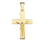 Pendentif - mdaille christ sur la croix or 18 carats 750 jaune - chaines offertes - 18pch2054