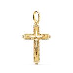 Pendentif - mdaille christ sur la croix or 18 carats 750 jaune - chaines offertes - 18pch22272
