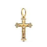 Pendentif - mdaille christ sur la croix or 18 carats 750 jaune - chaines offertes - 18pch22274