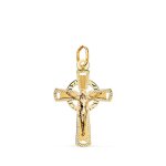Pendentif - mdaille christ sur la croix or 18 carats 750 jaune - chaines offertes - 18pch22277