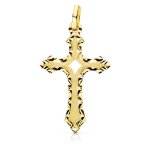 Pendentif - mdaille croix or 18 carats 750 jaune - chaine offerte - 18pc16950