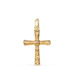 Pendentif - m�daille croix or 18 carats 750 jaune - filigrane - chaine offerte - 18pc22412