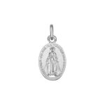 Pendentif medaille miraculeuse grav�e argent massif 925 / 000 garanti