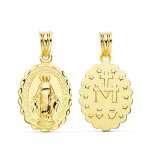 Pendentif - mdaille vierge miraculeuse or jaune - chane offerte