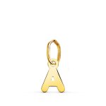 Pendentif or 18 carats 750 jaune - initiale lettre a - chaine offerte