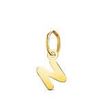 Pendentif or 18 carats 750 jaune - initiale lettre n - chaine offerte Pendentif or 18 carats 750 jaune - initiale lettre n - chaine offerte