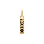 Pendentif petit modèle homme / femme tiki sagesse noir plaqué or 750 / 000 Pendentif petit modèle homme / femme tiki sagesse noir plaqué or 750 / 000
