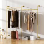 Penderie vtements pour dressing mural - portant  vtement industriel suspendu en fer - 205x190cm pour ...