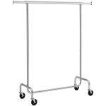 Pendrie mobile - portant  vtements sur roulettes - tringle extensible et design mobile capacit 130 ...