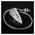 Pendule divinatoire en cristal de roche