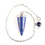 Pendule c�ne poli lapis lazuli