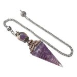Pendule orgonite am�thyste 6 facettes