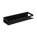 Perçage Étagère salle de bain acier Étagère de douche sans inoxydable noir mat - 30x10. 5x5cm Perçage Étagère salle de bain acier Étagère de douche sans inoxydable noir mat - 30x10. 5x5cm