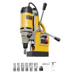 Perceuse magntique - vevor - 1400 w - perceuse  colonne portable - 12800 n 50 mm - avec 6 forets