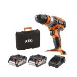 Perceuse  percussion aeg 18v - 2 batteries 4. 0ah - 1 chargeur bsb18c2xli - 402ca