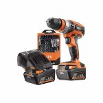 Perceuse  percussion aeg pro - bsb18c2x - 402c - 18v - 2 batteries 40 ah - 1 chargeur